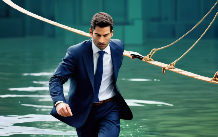 세무사와 윤리적 딜레마 - **Prompt: The Ethical Accountant on a Tightrope**
    A highly detailed, realistic image featuring a...
