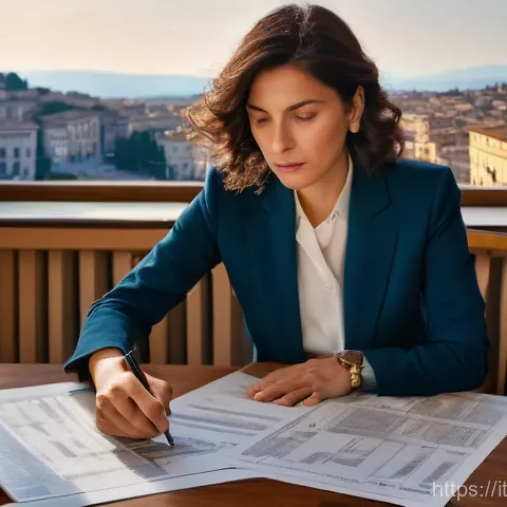 세무사와 사업자등록 대행 - **Prompt 1: Navigating the Italian Tax Maze**
    A realistic image of an Italian freelance professi...