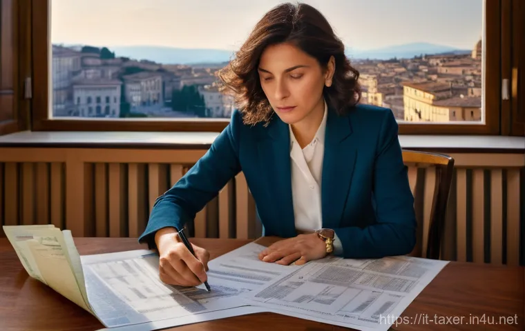 세무사와 사업자등록 대행 - **Prompt 1: Navigating the Italian Tax Maze**
    A realistic image of an Italian freelance professi...