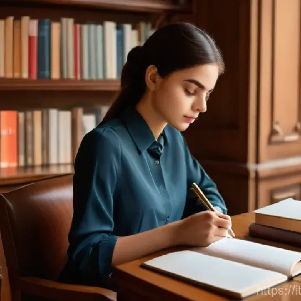 세무사 모의고사 활용 전략 - **Prompt 1: Focused Study and Planning**
    "A determined young woman, of Italian appearance, sits ...