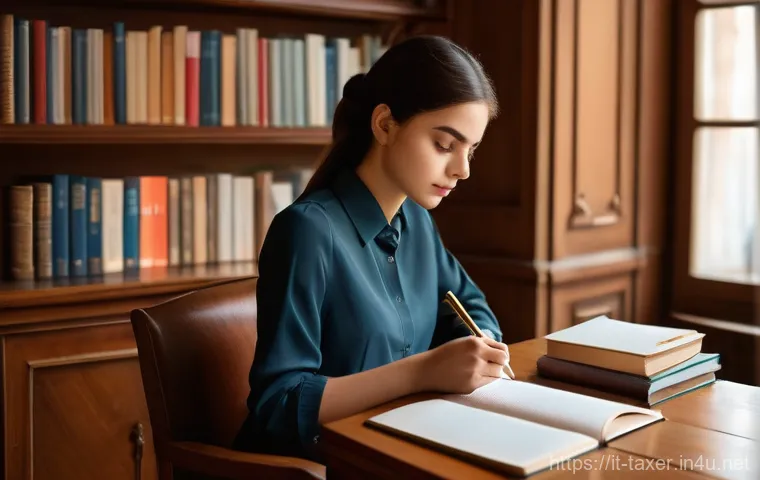 세무사 모의고사 활용 전략 - **Prompt 1: Focused Study and Planning**
    "A determined young woman, of Italian appearance, sits ...