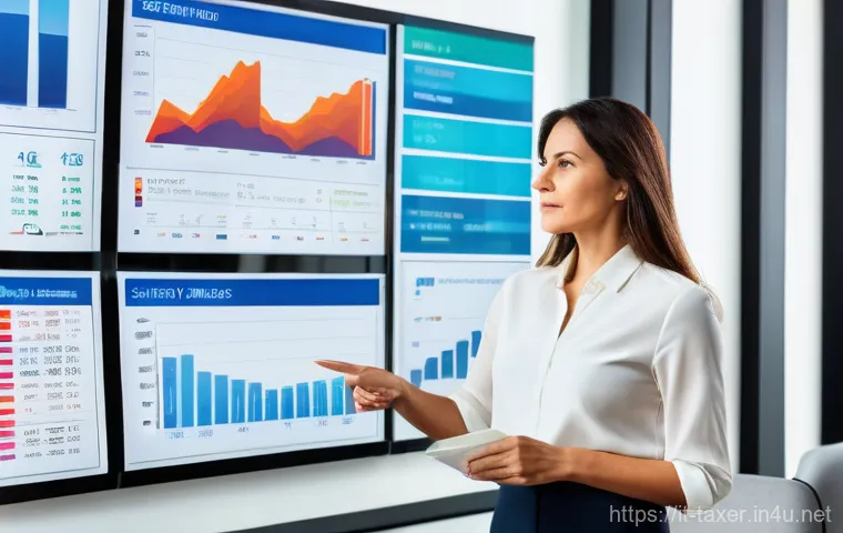 세무사 업무일기 작성법 - **Prompt:** A vibrant scene featuring an Italian female commercialista (accountant) in her early 40s...