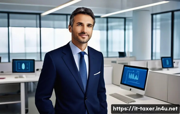 세무사와 기업 세금 문제 해결 - **Prompt:** A sophisticated Italian "commercialista" (tax consultant), dressed in sharp business att...