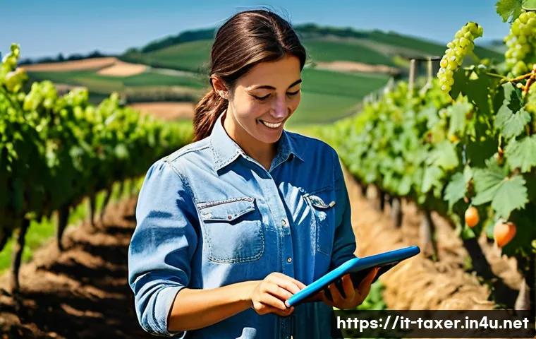 세무사와 농지 세금 신고 - **Prompt 1: Young Italian Farmer Embracing Sustainable Agriculture with PAC Support**
    "A vibrant...